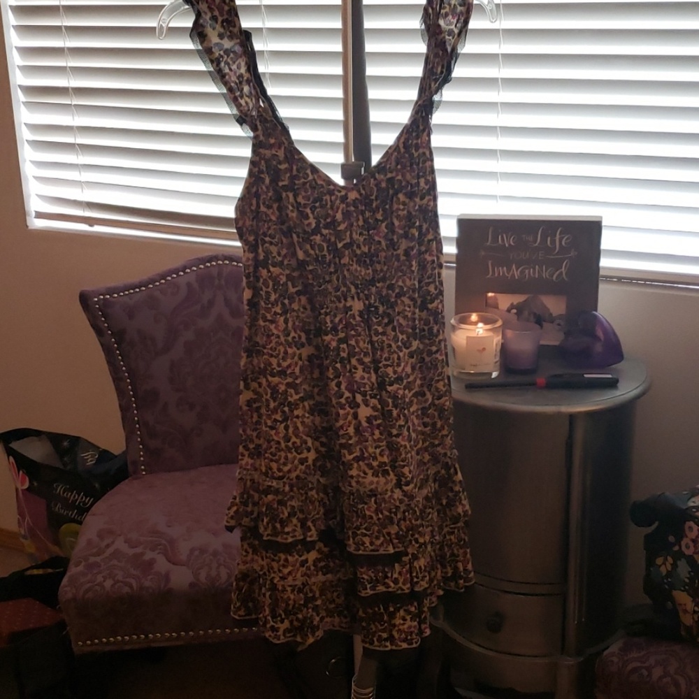 DKNY Jean's Floral Ruffle Dress